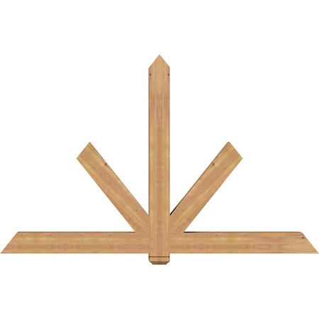Ekena Millwork Kennewick Timber Gable Bracket, Western Red Cedar, 84"W x 53"H x 5 1/2"D x 5 1/2"F, 15/12 Pitch GBW084X53X0606KEN00SWR